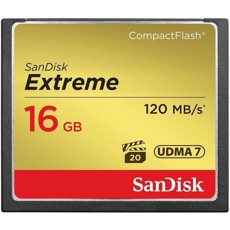 SanDisk Extreme CF 120MB/s, 85MB/s write, UDMA7, 64GB; EAN: 619659123710-SDCFXSB-064G-G46