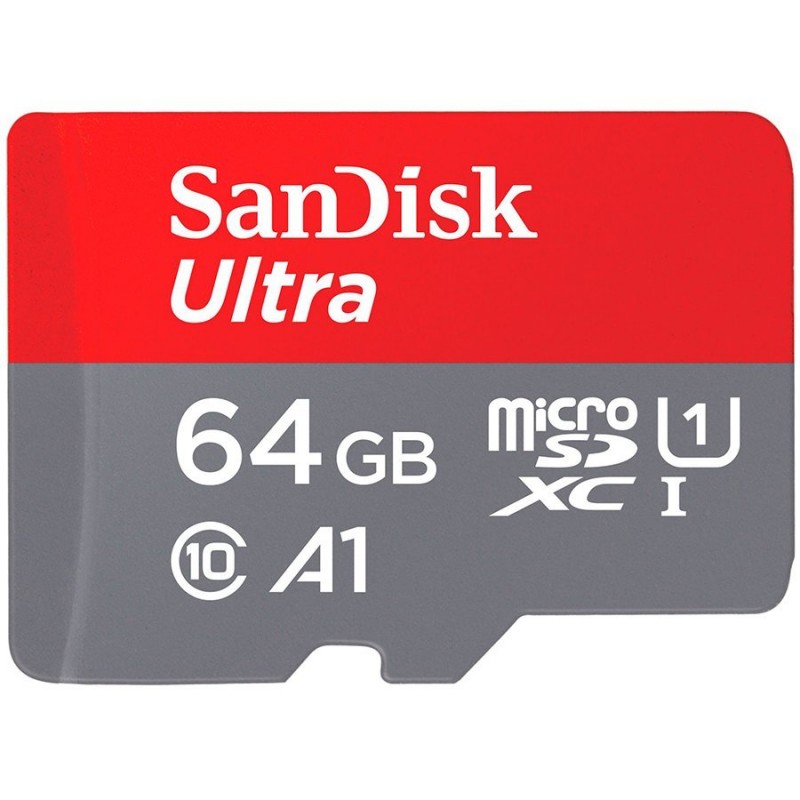 SanDisk Ultra Android microSDXC 64GB + SD Adapter + Memory Zone App 100MB/s A1 Class 10 UHS-I; EAN: 619659161507-SDSQUAR-064G-GN6MA