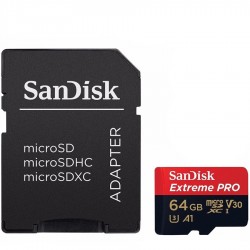 SanDisk Extreme Pro microSDXC 64GB + SD Adapter + Rescue Pro Deluxe 170MB/s A2 C10 V30 UHS-I U3; EAN: 619659169794