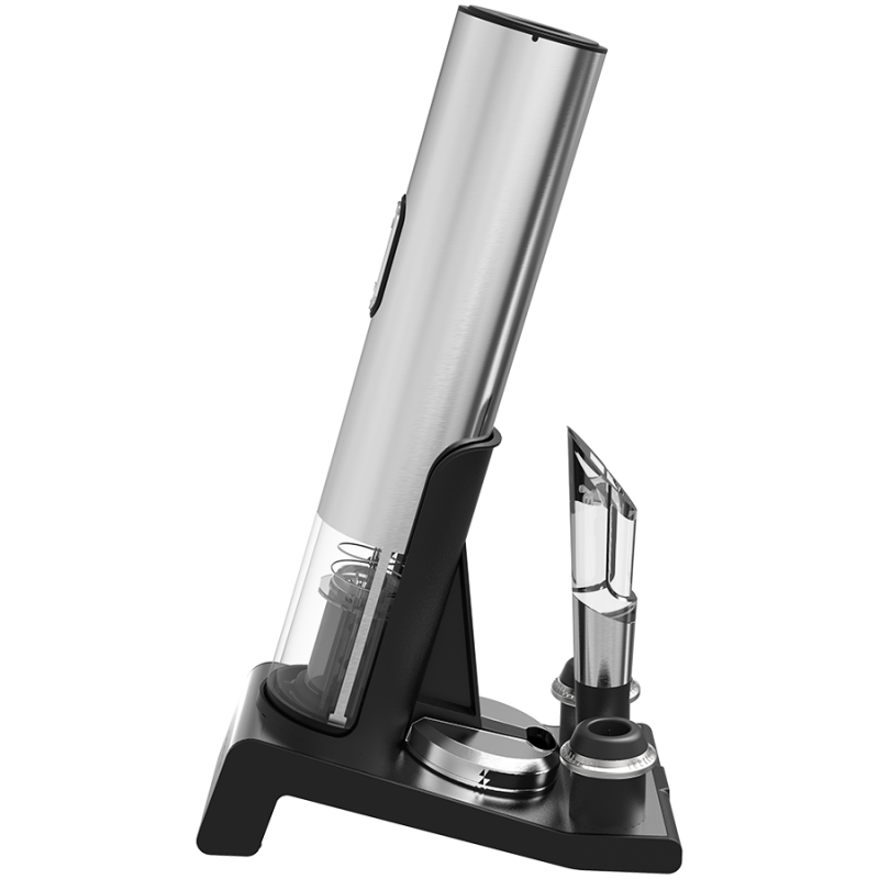 Prestigio Garda, smart wine opener, simple operation with 2 buttons, aerator, vacuum stopper preserver, PWO105SL
