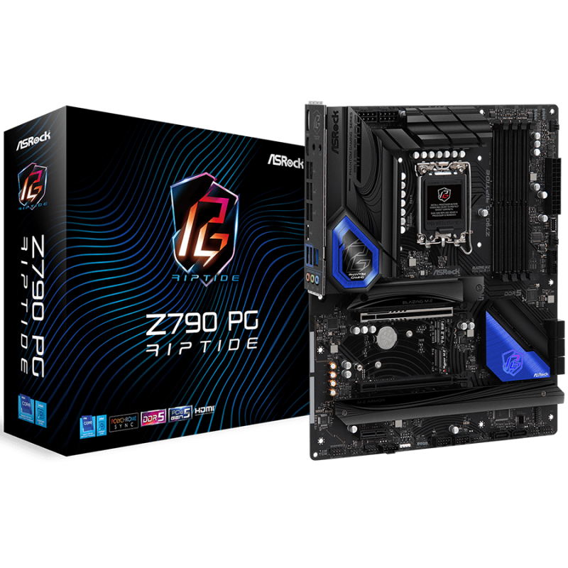 ASROCK MB Desktop Z790 PG Riptide (S1700, 4x DDR5, 1x PCIe 4.0 x16, 1x PCIe 5.0 x16, 1x PCIe 3.0 x1, 1x Hyper M.2, 1x Blazing M.2, 8x