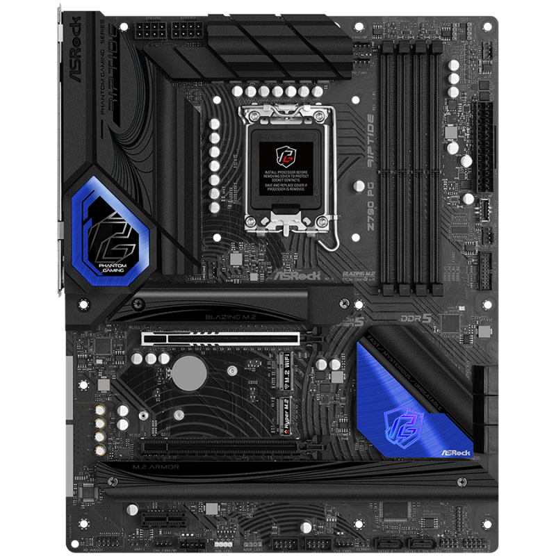 ASROCK MB Desktop Z790 PG Riptide (S1700, 4x DDR5, 1x PCIe 4.0 x16, 1x PCIe 5.0 x16, 1x PCIe 3.0 x1, 1x Hyper M.2, 1x Blazing M.2, 8x
