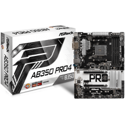 ASROCK Main Board Desktop AM4 B350 (SAM4,4xDDR4,2xPCI 3.0x16, 4xPCI Ex1, SATA III,M2,USB3.0,VGA,DVD,HDMI,GLAN) ATX Retail