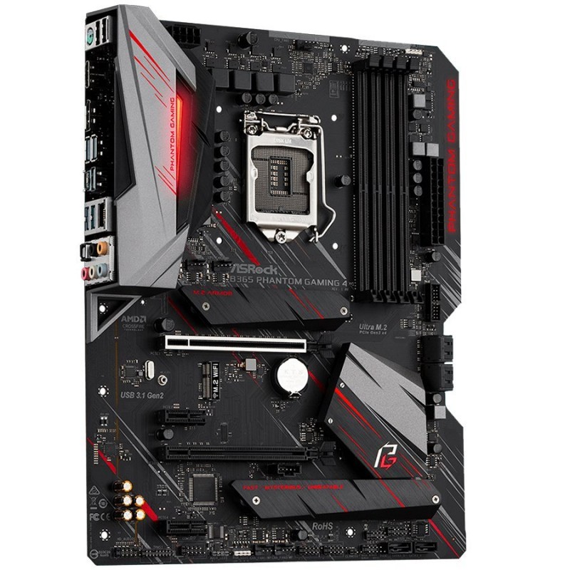 ASROCK Main Board Desktop B365 (S1151, 4xDDR4,2xPCIe x16,1xPCI Ex1, 6 SATA3 ,1x Ultra M.2, M.2 socket, GLAN,DP,HDMI,USB 3.1) ATX retail-B365_PHANTOM_GAMING4