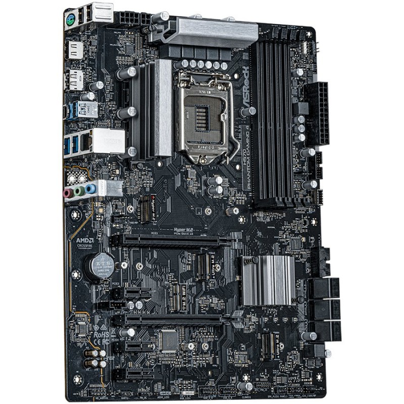ASROCK Main Board Desktop Intel H570 chipset (S1200, 4x DDR4, 2x PCIe x16, 3x PCIe x1, 6x SATA3 , 2x M.2, 1x HDMI, 1x DP, 6x USB 3.2, 2x USB 2.0) ATX.-H570 PHANTOM GAMING 4