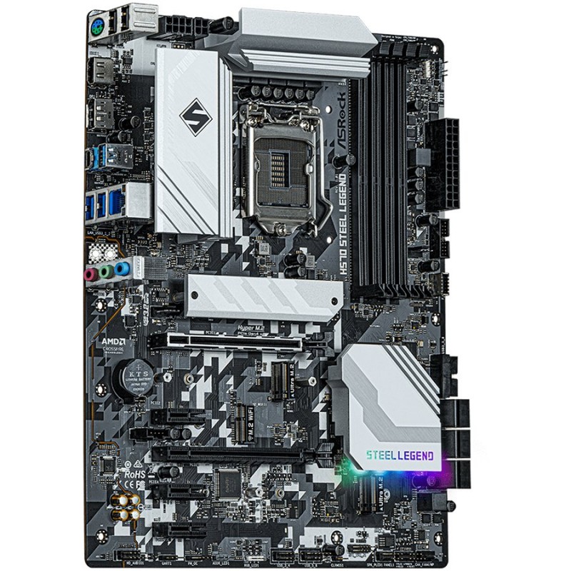 ASROCK Main Board Desktop Intel H570 chipset (S1200, 4x DDR4, 2x PCIe x16, 3x PCIe x1, 6x SATA3 , 2x M.2, 1x HDMI, 1x DP, 4x USB 3.2, 2x USB 2.0) ATX-H570 STEEL LEGEND