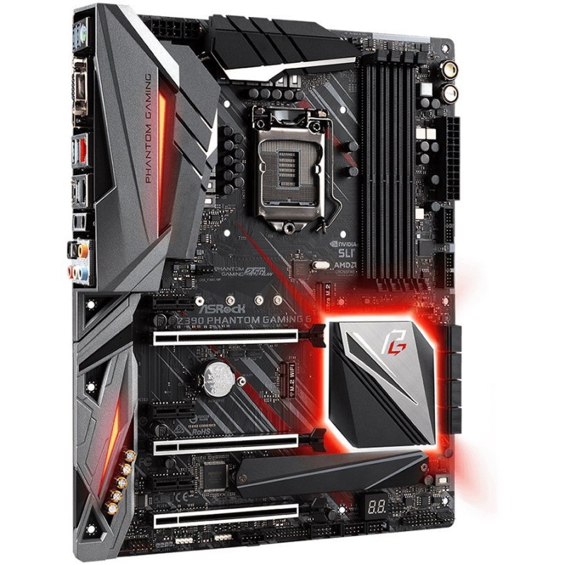 ASROCK Main Board Desktop Z390 (S1151, 4xDDR4,3xPCIe x16,3xPCI Ex1, 6 SATA3, 2xUltra M.2 ,GLAN,VGA,HDMI,DP,COM Header, USB 3.1 ) ATX retail-Z390_PHANTOM_GAMING6