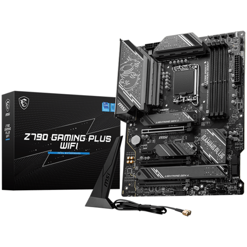 MSI Z790 GAMING PLUS WIFI , LGA 1700, INTEL Z790, 4xDDR5, Dual Channel DDR4 up to 7200+(OC)MHz, 3.0 x16 slot, 4x M.2 slots, 1x USB 3.2 Gen