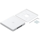 UBIQUITI U6 Enterprise In-Wall, 10 spatial streams, 115 m² (1,250 ft²) coverage, 600+ connected devices, Powered using PoE+/PoE++, (4) GbE ports with (1) PoE output, 2.5 GbE uplink.