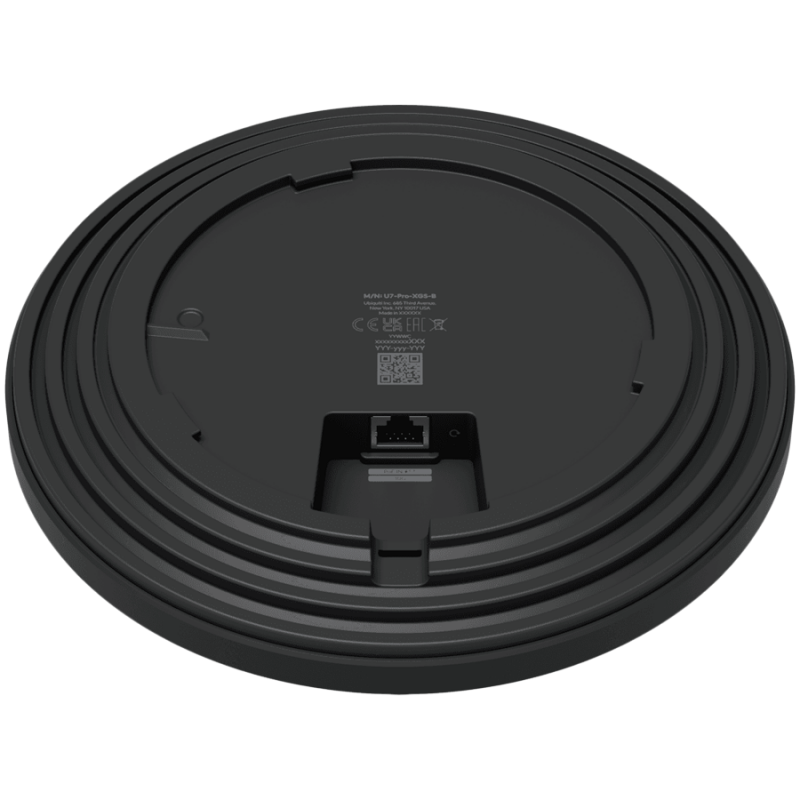 Ubiquiti U7-PRO-XGS-B Ceiling-mounted 8-stream WiFi 7 AP with dedicated spectral scanning radio and 10/5/2.5/1 GbE support