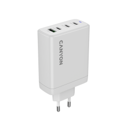 CANYON charger OnCharge 120 GAN Total 120W MAX 3 USB-C +1 USB-A White EU plug