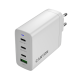 CANYON charger OnCharge 120 GAN Total 120W MAX 3 USB-C +1 USB-A White EU plug