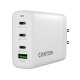 CANYON charger OnCharge 120 GAN Total 120W MAX 3 USB-C +1 USB-A White EU plug