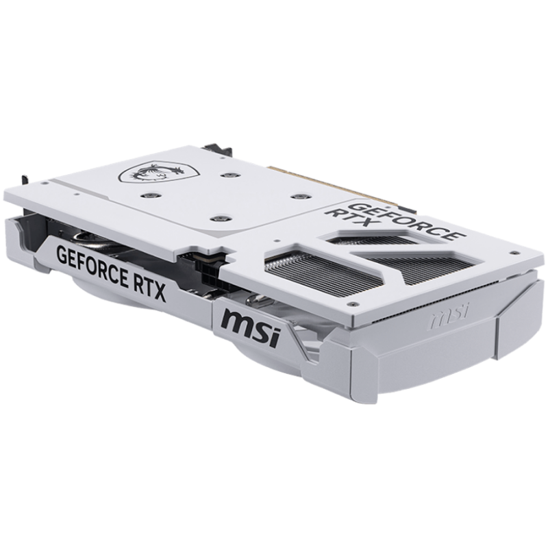 MSI Video Card NVIDIA GeForce RTX 5060 Ti 8G VENTUS 2X OC WHITE PLUS, 8GB GDDR7, 128-bit, 2617 MHz Boost, 4608 CUDA Cores, PCIe 5.0 (x8), 3x DP 2.1b, HDMI 2.1b, RAY TRACING, Dual Fan, 180W TDP, 8-pin PCIe Power, G-SYNC, 2-Slot, 3Y