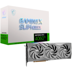 Видео Карта MSI GeForce RTX 4060 Ti GAMING X SLIM WHITE 16GB GDDR6X 128-bit