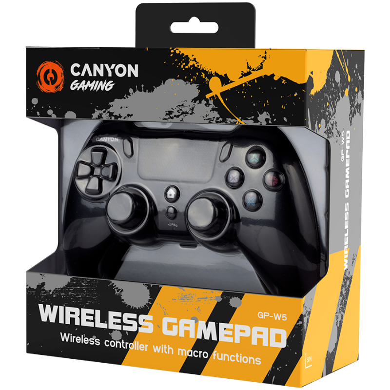 CANYON gamepad GP-W5 PS4 Wireless Black, CND-GPW5