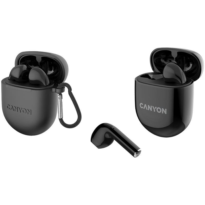 Canyon TWS-6 Bluetooth headset, with microphone, BT V5.3 JL 6976D4, Frequence Response:20Hz-20kHz, battery EarBud 30mAh*2+Charging Case