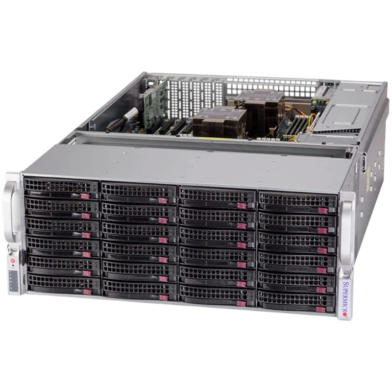 Supermicro assembled server based on SYS-640P-E1CR36H, 2x ICX 4310 CPU, 4x 16GB DDR4-3200, 6x HDD, 3.5",SATA, 20TB, 7.2K,512E,Enterpris, 2x
