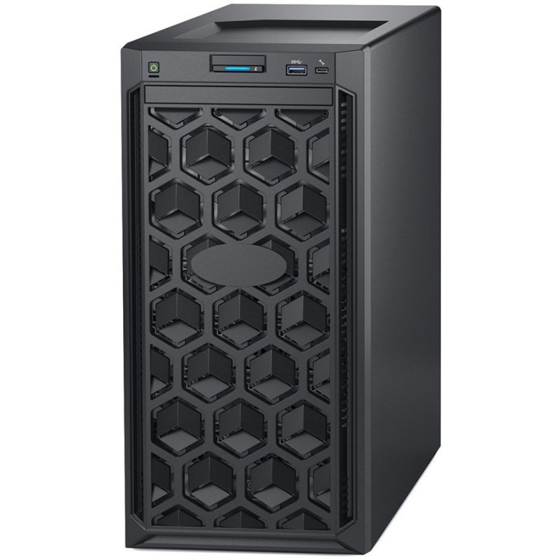 PowerEdge T140,Intel Core i3 8100 3.6GHz 6M cache 4C/4T,3.5" Chassis up to 4 Cabled HDD and Software Raid,8GB 2666MT/s DDR4 ECC UDIMM,iDrac9 Bas.,1TB SATA 6Gbps 3.5"Cabled HDD,Embedded SATA,DVD+/-RW,TPM 1.2,On-Board LOM,3Y NBD-PET140CEE01-14