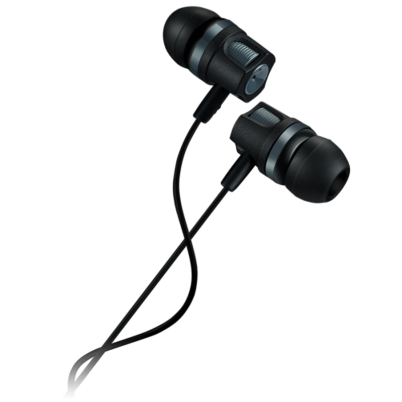 CANYON Stereo earphones with microphone, 1.2M, dark gray-CNE-CEP3DG