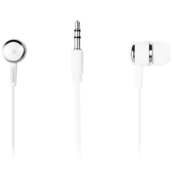 CANYON Stereo earphones with microphone, White