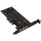 AXAGON PCEM2-D PCI-E 3.0 4x - DUAL M.2 SSD (NVMe + SATA), dual voltage, up to 110mm SSD-PCEM2-D