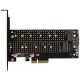 AXAGON PCEM2-D PCI-E 3.0 4x - DUAL M.2 SSD (NVMe + SATA), dual voltage, up to 110mm SSD-PCEM2-D