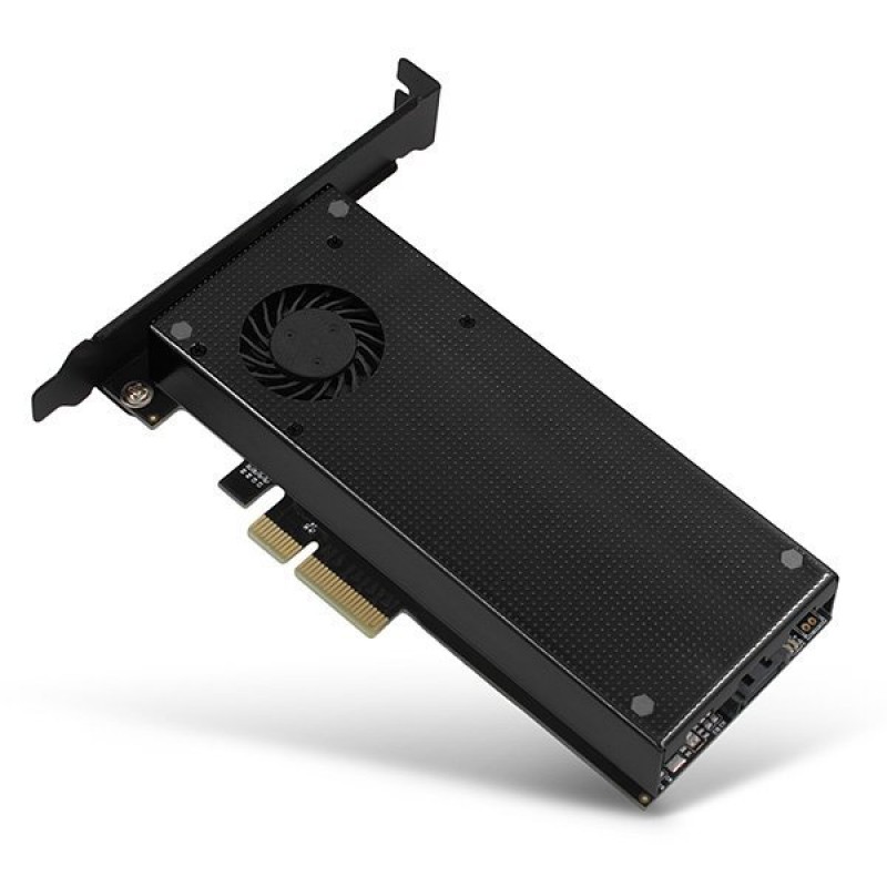 AXAGON PCEM2-DC PCI-E 3.0 4x - DUAL M.2 SSD (NVMe + SATA), dual voltage, up to 110mm SSD, fan + heatsink-PCEM2-DC