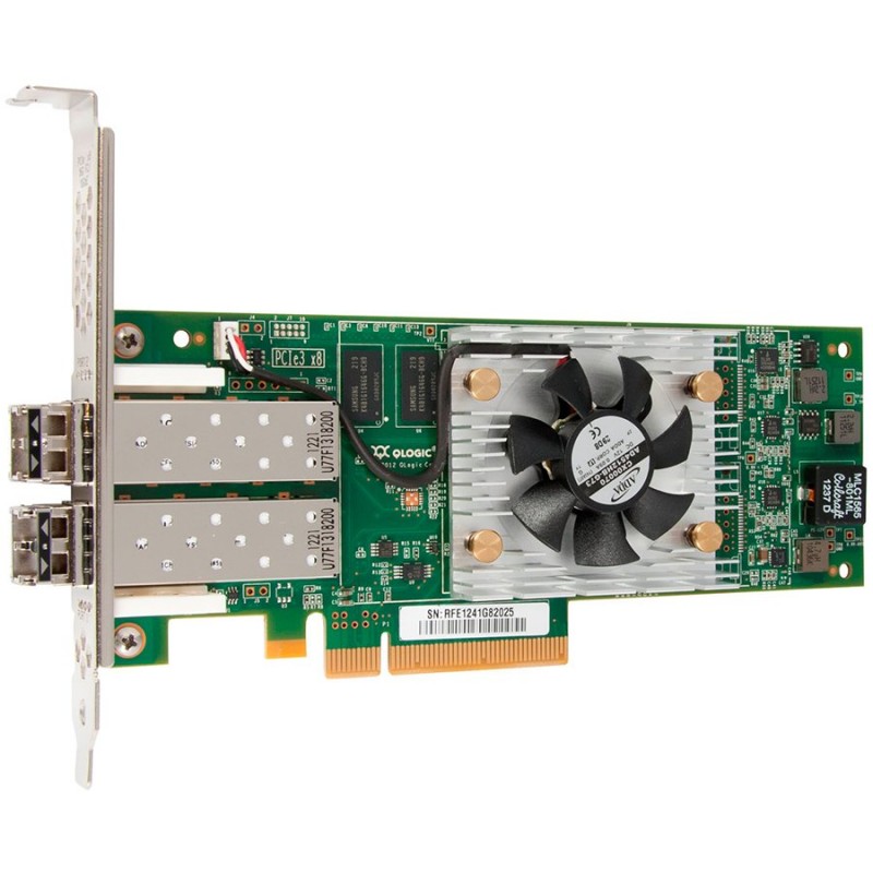 Qlogic 16Gb Dual Port FC HBA, PCIe Gen3 x4, LC multi-mode optic, QLE2672-CK