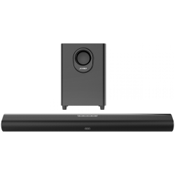 F&D HT-350 2.1 Wireless Soundbar with Subwoofer, 110W RMS (20Wx2+70W), Full-range speaker: 40x90mm + 6.5'' Subwoofer, BT 5.0/Optical/AUX/HDMI/USB/LED Display/Remote Control/Wooden/Black
