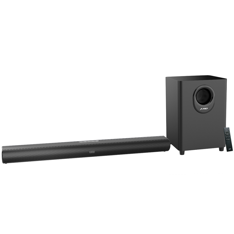 Multimedia Bluetooth Speakers F&D HT-330 2.1 TV Soundbar with Wired Subwoofer, 80W(40W+20W*2) (RMS), Subwoofer driver: 6.5 bass , BT