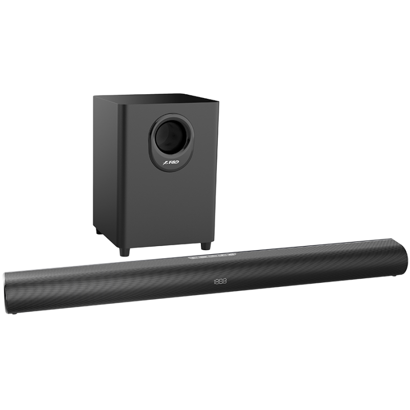 Multimedia Bluetooth Speakers F&D HT-330 2.1 TV Soundbar with Wired Subwoofer, 80W(40W+20W*2) (RMS), Subwoofer driver: 6.5 bass , BT