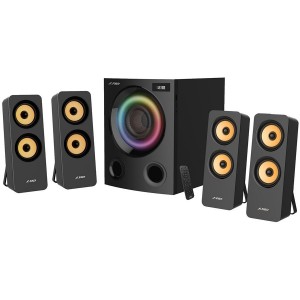 Multimedia Speakers F&D F7700X 5.1 (Subwoofer driver: 5.25”*2pcs / Satellite driver: 2.5”*8pcs) BT 5.0/AUX/FM/USB/OPTICAL, Remote control, LED Display, Multicolor LED Lighting, 80W