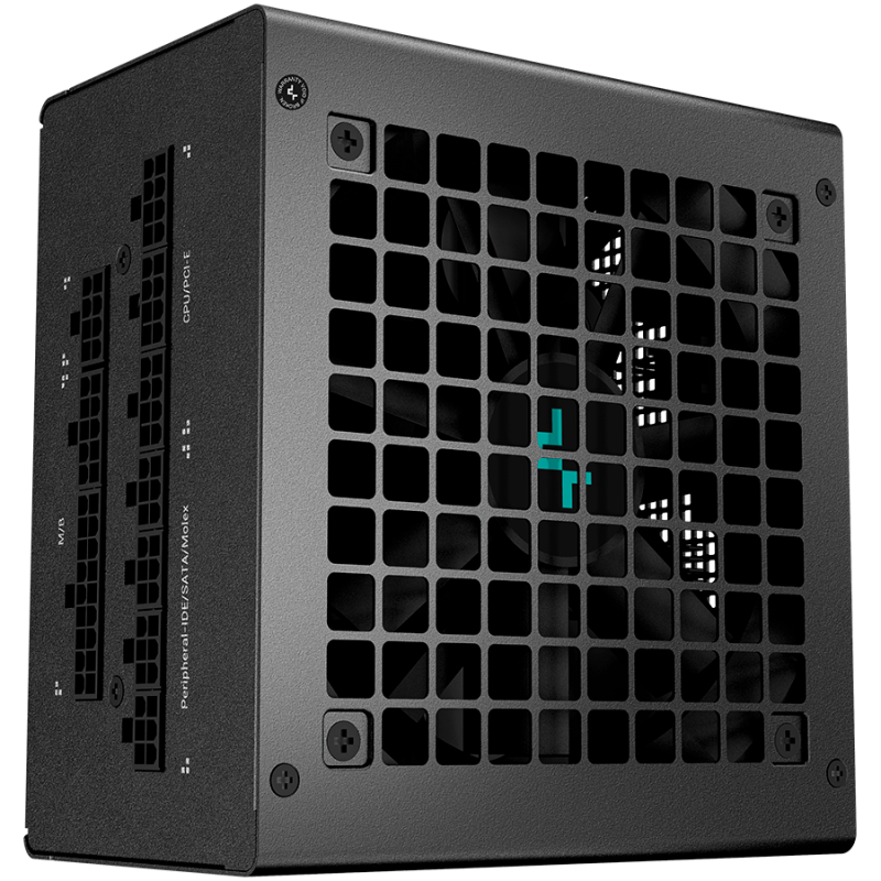 DeepCool PQ850M, 850W, 80 Plus GOLD, Full Japan Electrolytic Capacitors, Fully Modular, Flat Black Cables, 120mm FDB Fan, Fanless Mode