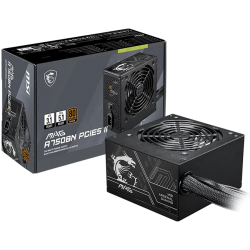 MSI MAG A750BN PCIE5 II, 750W, 80 Plus Bronze, 120mm Low Noise Fan, Protections: OVP/OCP/SCP/OPP/UVP, Dimensions: 140mmx150mmx86mm, 5Y Warranty