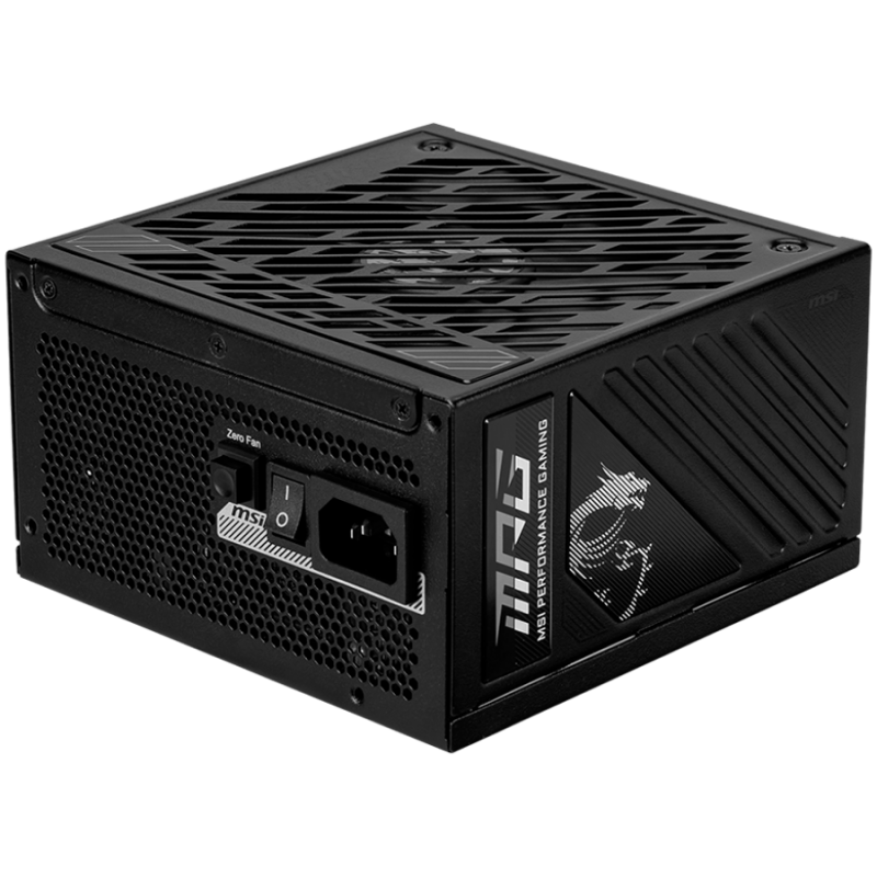 MSI MPG A1000GS PCIE5 Power Supply 1000W, 80 PLUS Gold, Dual PCIe 5.1 Cables, ATX 3.1, 135mm Fan, Fan Stop