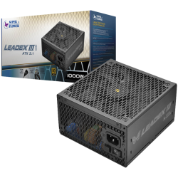 Super Flower Leadex III Gold 1000W ATX 3.1 80 Plus Gold, Fully Modular, Flat Black Cables, 140mm Fan, 7 Year Warranty