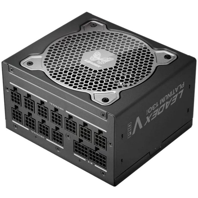 Super Flower Leadex V Platinum Pro 850W 80 Plus Platinum, Fully Modular, Compact 130mm Size, 120mm F.D.B PWM Fan, 5 year warranty