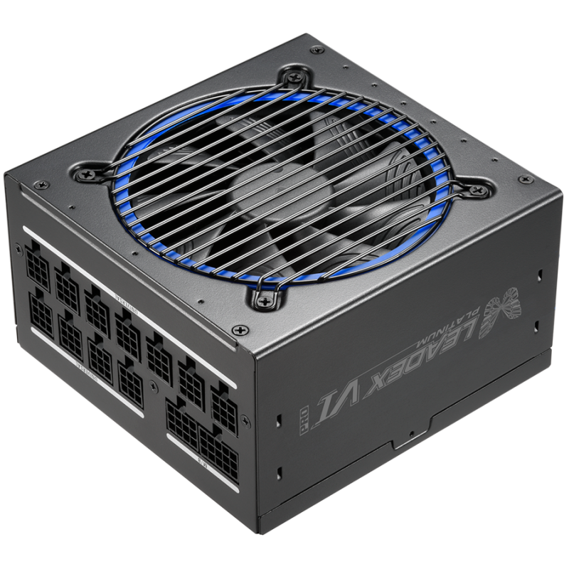 Super Flower Leadex VI Platinum Pro 1000W, 80 Plus Platinum, Fully Modular, 12VHPWR Cable included, Compact 150mm Size, 120mm F.D.B PWM