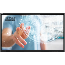 PRESTIGIO SOLUTIONS Multiboard 75-inch Light Series Gen 7, Android 14, Google EDLA, AI button, 8/128GB, 50TP, black