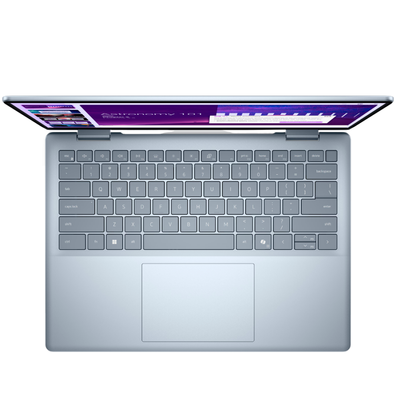 Dell 14 Plus 2-in-1 (DB04250), Intel Core Ultra 9 288V vPro(8C, 8T, 12MB, up to 5.1GHz), 14.0" 2K(1920x1200) Touch WVA, 32GB LPDDR5x, 1TB M.2 SSD, Arc Graphics, WiFi+BT, Cam+Mic, EN Backlit KBD, FPR, Win11Pro, 3Y Led Carry