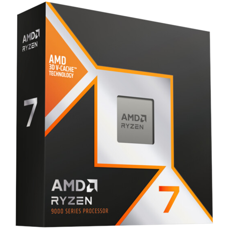 AMD CPU Desktop Ryzen 7 8/16T 9800X3D (5.2GHz,104MB,120W,AM5) box, with Radeon Graphics, 100-100001084WOF