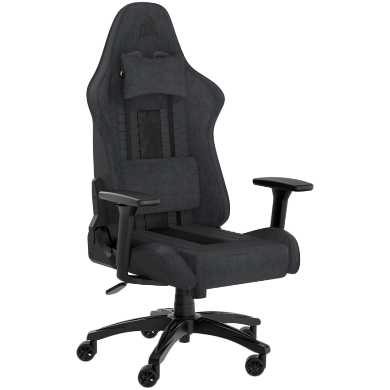 CORSAIR TC100 RELAXED Gaming Chair, Fabric - Grey and Black, CF-9010052-WW