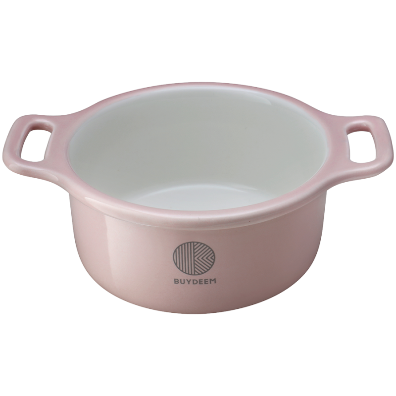 BUYDEEM Ceramic Mini Cocotte, model CT1002, color Pale Dogwood