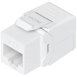 Ubiquiti UniFi  UACC-Keystone-Jack-C6 keystone for terminating a Cat6 Ethernet jack without the use of a punch-down or crimping too, (12) Keystone Jacks per pack