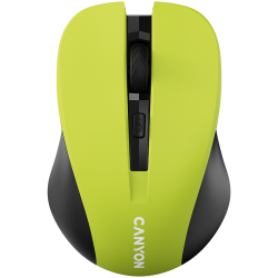CANYON MW-1, Yellow 2.4GHz wireless optical mouse with 3 buttons, 800/1000/1200 DPI adjustable