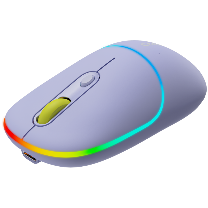 CANYON MW-22, 2 in 1 Wireless optical mouse with 4 buttons, DPI 800/1200/1600, 2 mode(BT/ 2.4GHz), 650mAh Li-poly battery, RGB backlight