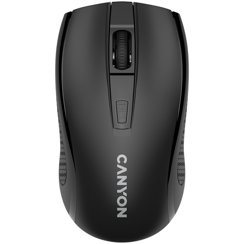 CANYON MW-7, 2.4Ghz wireless mouse, 6 buttons, DPI 800/1200/1600, with 1 AA battery ,size 110*60*37mm,58g,black, CNE-CMSW07B