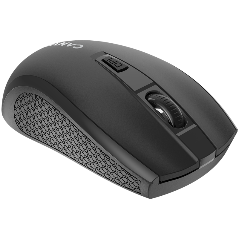 CANYON MW-7, 2.4Ghz wireless mouse, 6 buttons, DPI 800/1200/1600, with 1 AA battery ,size 110*60*37mm,58g,black, CNE-CMSW07B