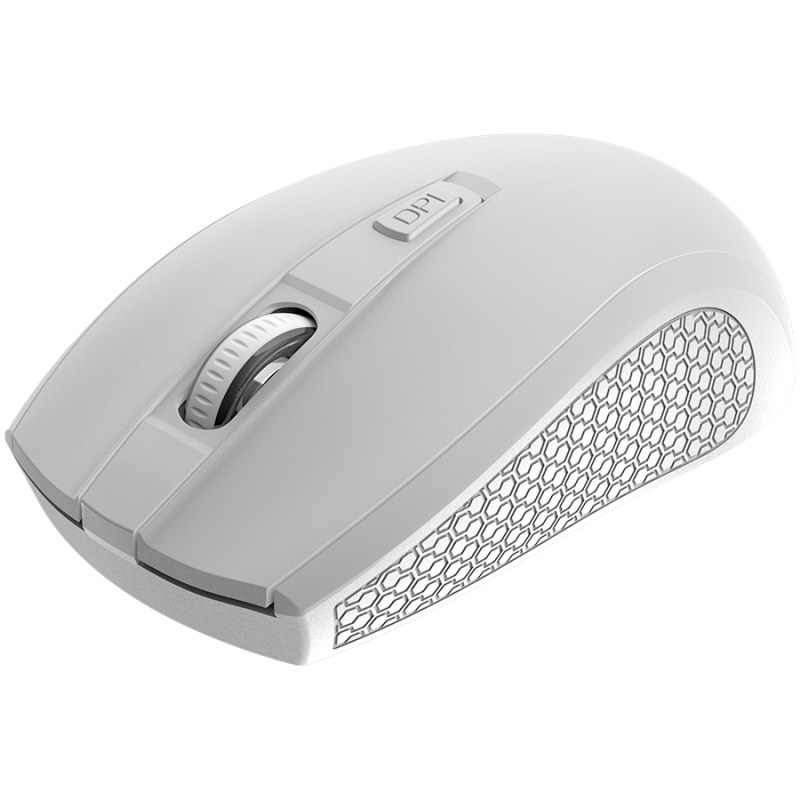 CANYON MW-7, 2.4Ghz wireless mouse, 6 buttons, DPI 800/1200/1600, with 1 AA battery ,size 110*60*37mm,58g,white, CNE-CMSW07W